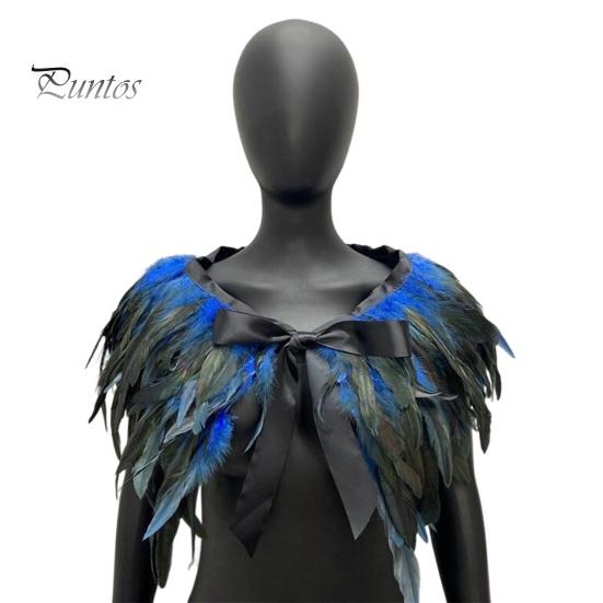 Женская шаль в готическом стиле, перьевая накидка, шарф, наплечная шаль, карнавальный костюм, винтажная шаль ручной работы с регулируемым атласным галстуком