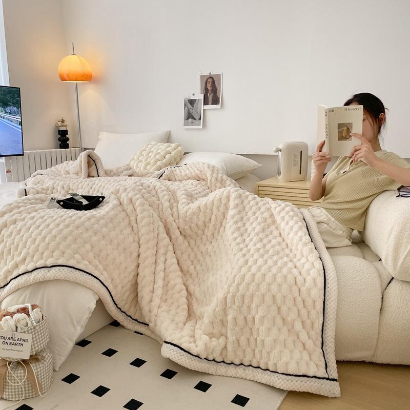 Luxurious Golden Turtle Velvet Blanket - Double-Sided, Thick, Multifunctional Fleece for Bedroom Warmth