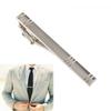 Simple Bar Metal Clasp Necktie Clips Silver Tie Pins