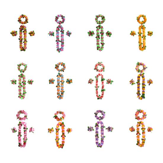 Практичные яркие цвета, дышащие сувениры для вечеринки, праздник, свадьба, пляж, день рождения, украшения, набор леев для пляжа, гавайские браслеты