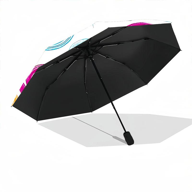 1pc Swirls Automatic Umbrella | Portable Foldable 8-Rib Manual Open, Cute Birthday & Holiday Gift for Outdoor yy260107110