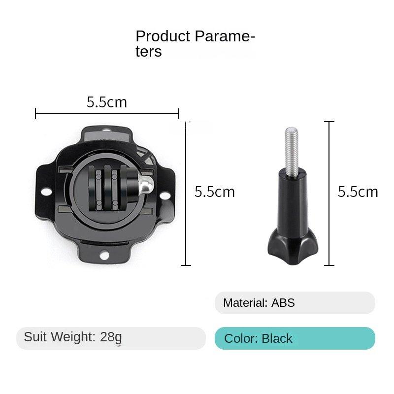 360 Motorcycle Helmet Rotary Adhesive Base Mounts for GoPro 12 11 10 9 8 7 6 5 Session SJ4000 Xiaomi Yi 4K Eken Action Camera