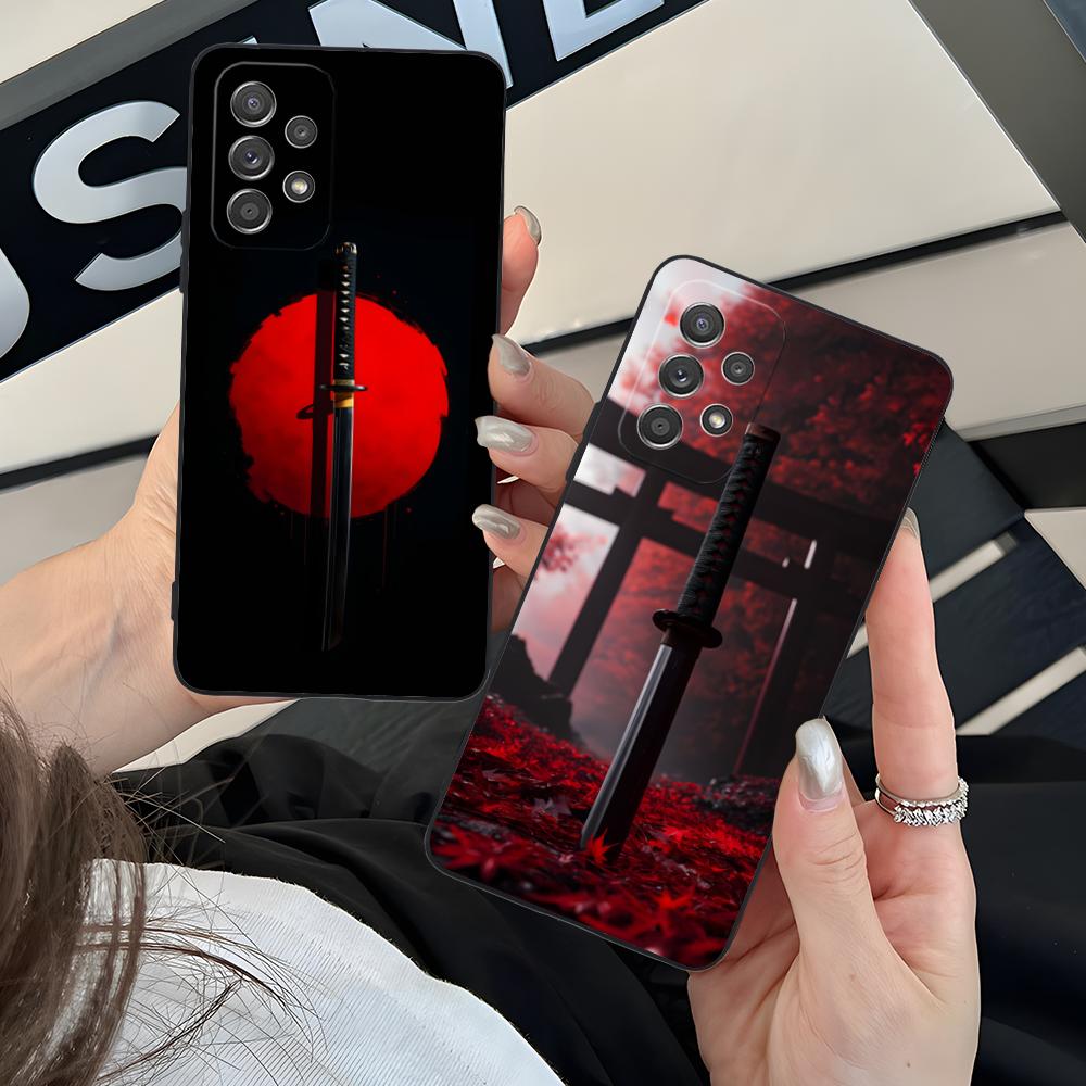 Katana Samurai Ronin Sakura Phone Case for Samsung Galaxy A56 55 54 53 52 51 36 35 34 23 16 15 5G Colorful Cover Pretty Cover