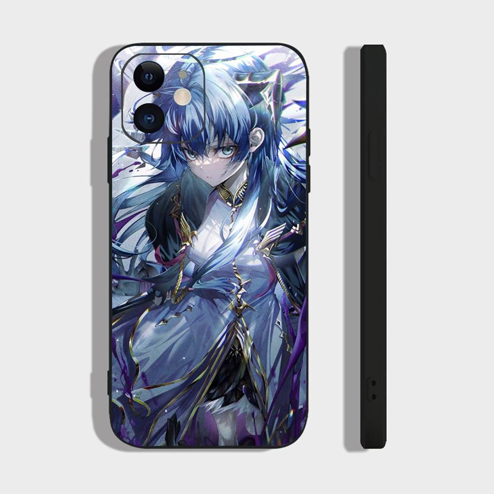 Mostima Чехол для телефона с анимацией из игры A-Arknights Для IPhone 17 Air 16 15 14 13 Pro Max 11 12 Черный силиконовый чехол