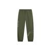 Pure Color Drawstring Loose Knit Sports Pants Men Bottoms Dark-Olive-Green AYKT561-5