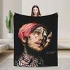 Плед Lil Peep Love Теплый Забавный Плюшевый Плед для Путешествий на Открытом Воздухе Самолете Фланелевая Постельная Покрывало Покрытие для Кровати