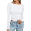 Women's Fashion Casual Slim Long Sleeve Bottom Shirt Outerwear Tops