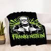 1pc Frankenstein Horror All-Season Comfort, Outdoor Flannel Blanket - Soft, Warm & Cozy for Naps, Camping & Travel 099
