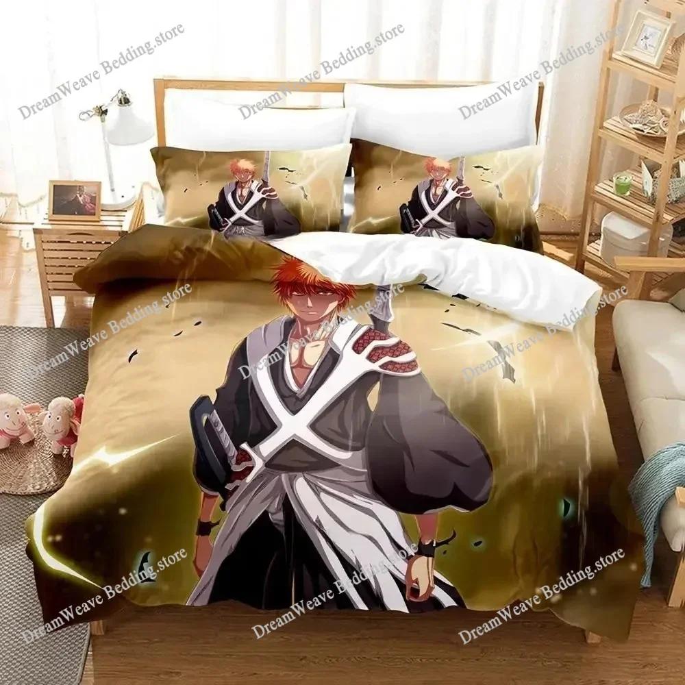 2025 Bleach Bedding Set Single Twin Full Queen King Size Bed Set Adult Kid Bedroom Duvet Cover Sets 3D Print Anime Bed Sheet Set