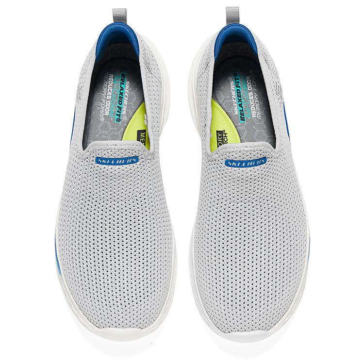 Skechers Мужская уличная обувь США Мягкие удобные сетчатые низкие повседневные кроссовки Мужские кроссовки Серый 211127-GRY