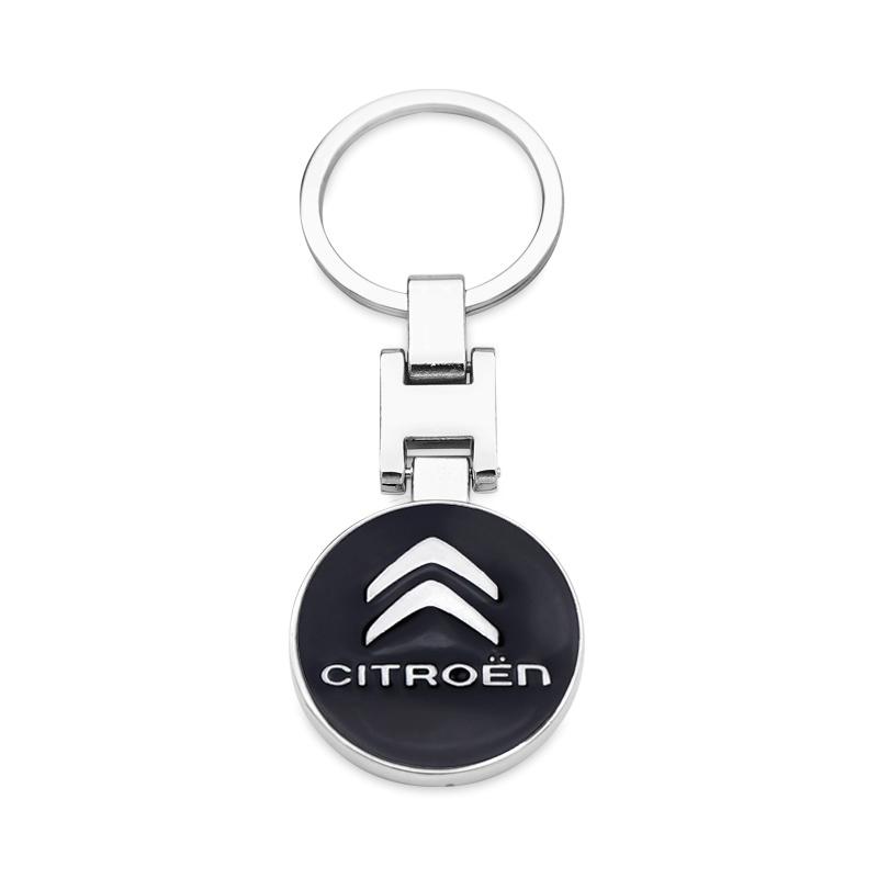 Zinc Alloy Key Ring Keychain Car Logo Accessories For Citroen C1 C2 C3 Vts C4 Saxo C4L C5 C6 C8 Xsara Picasso Berlingo Cactus