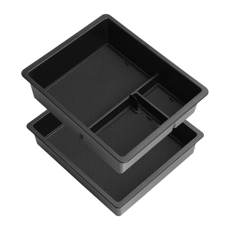 Suitable for 24-25 Heisorod Silverado EV/Sierra EV armrest box storage box handrain box storage box black ABS material