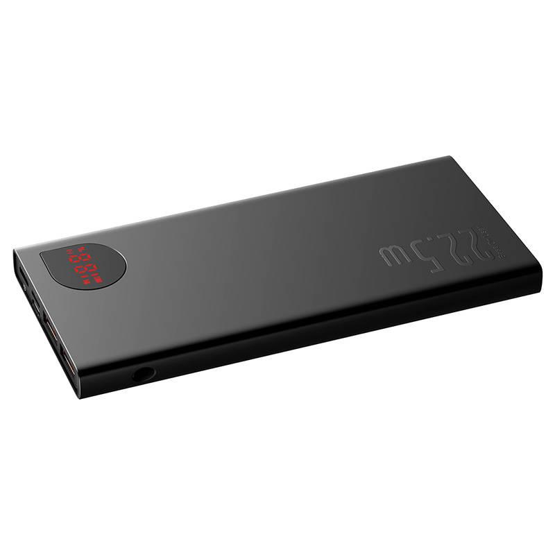 Powerbank Baseus Adaman Metal, 10000mAh, 2xUSB, USB-C, Lightning, MicroUSB 22.5W (Black)