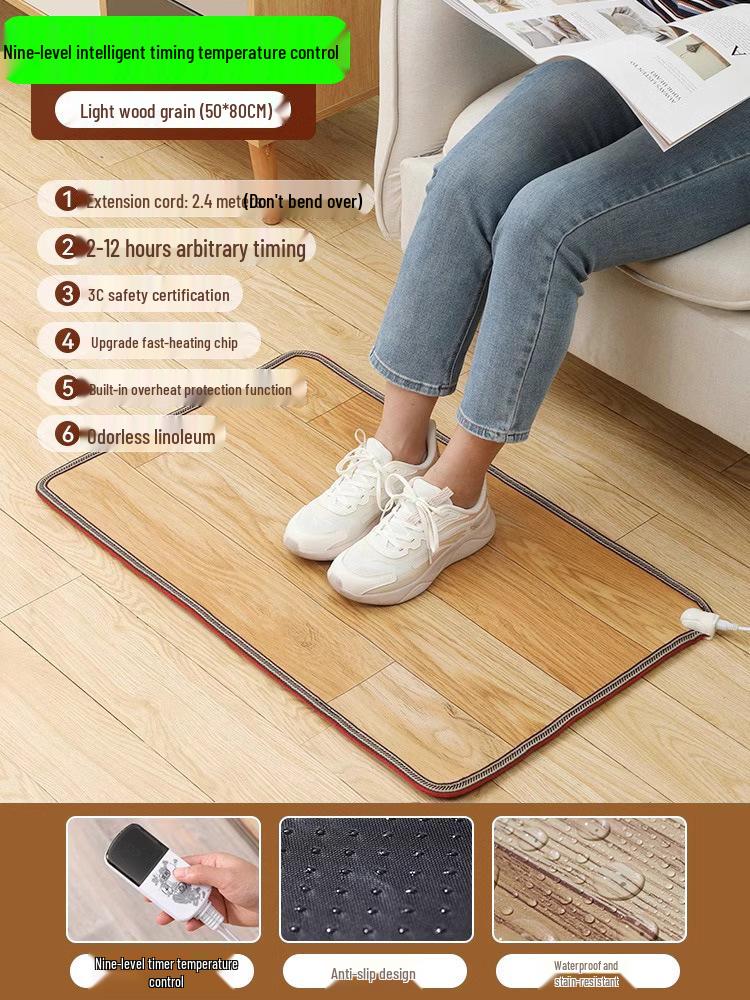Электрическая грелка для ног: Офисный согревающий коврик для пола для женщин