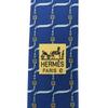 Used HERMES tie Belt Pattern silk Blue Gentleman