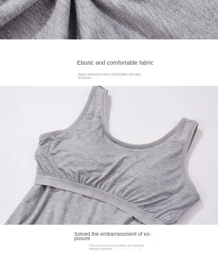 Камзол из модала с накладкой на грудь, женский свободный низ, рубашка-рубашка большого размера, бюстгальтер, цельное нижнее белье