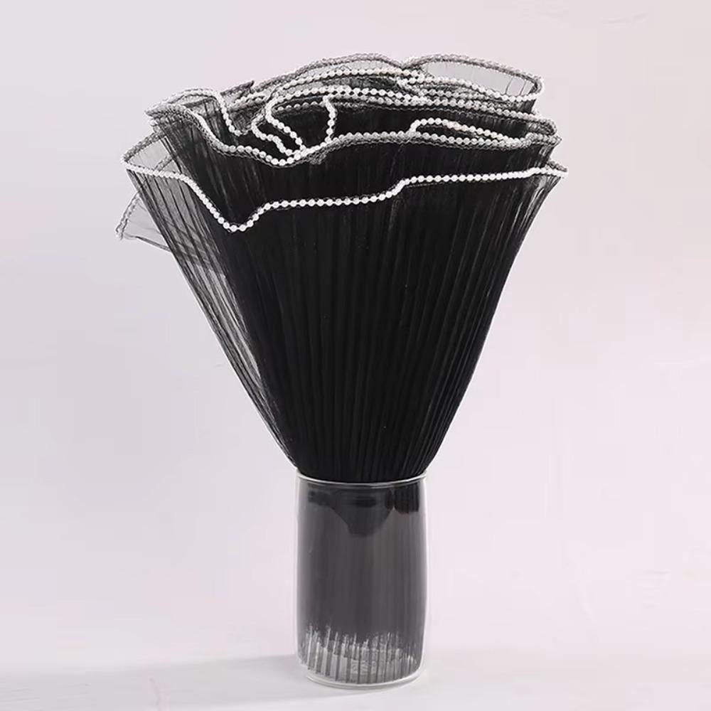 Pearl Edge Bouquet Roll Multiple Color Mesh Wave Yarn Flower Wrapping Mesh Yarn For Wedding Party