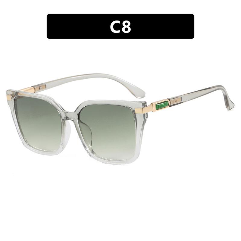 Square simple sunglasses color matching new retro European and American street shooting high-end sunglasses sunglasses personality