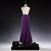 Gothic Halloween Long Skirt With Tapestry Fish Tail Design For Cosplay And Nightlife