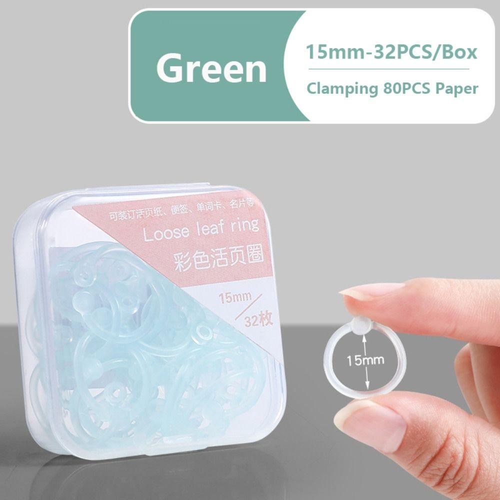 DIY Loose Leaf Paper Buckle 15/20/25mm Loose-leaf Book Hoops Creative Binder Ring School Office