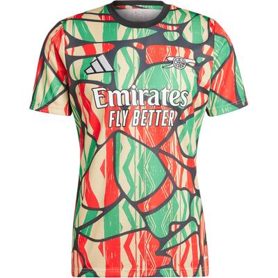 Футболка Arsenal Pre-Match, удобная, стильная, с круглым вырезом и коротким рукавом, с принтом, мужская, цвет красный, черный IS9996