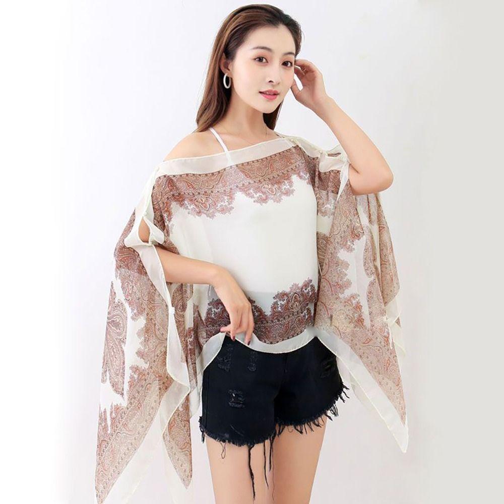 Sun Protection Shawl Chiffon Muffler Scarf Soft Bandana Foulard Evening Prom Cape Outdoor