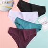 FINETOO Cotton Panty Women's Solid Color Panties for Women Sexy Briefs Female Underpants M-XL