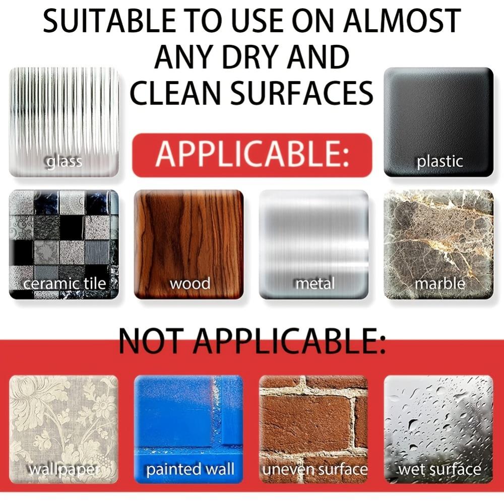 Reusable Multifunctional Double Sided Adhesive Tape, 60Pcs Double Sided Mounting Strong Sticky Wall Strips Transparent Tape Without Cropping