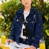 New MLB Denim Jacket Navy Blue Kids' 7ADKMD141