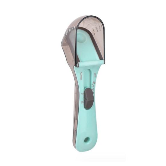 Мерная ложка для корма для домашних животных Регулируемая мерная кружка для корма для домашних животных с управлением Многофункциональная кухонная ложка для муки, кофе, сахара