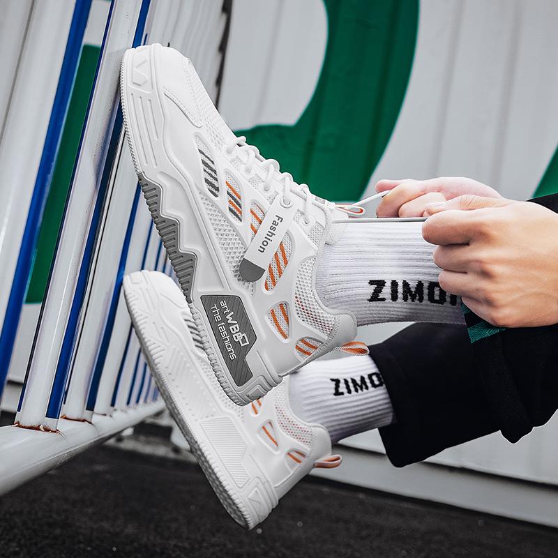 Повседневная обувь для студентов, четыре сезона, новая дышащая обувь на мягкой подошве, нескользящая, мужская, для ходьбы на открытом воздухе, модная спортивная обувь на плоской подошве