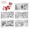 5Pcs Christmas Nail Art Stamp Templates DIY Nail Art Plates Kit for Home Salon Use