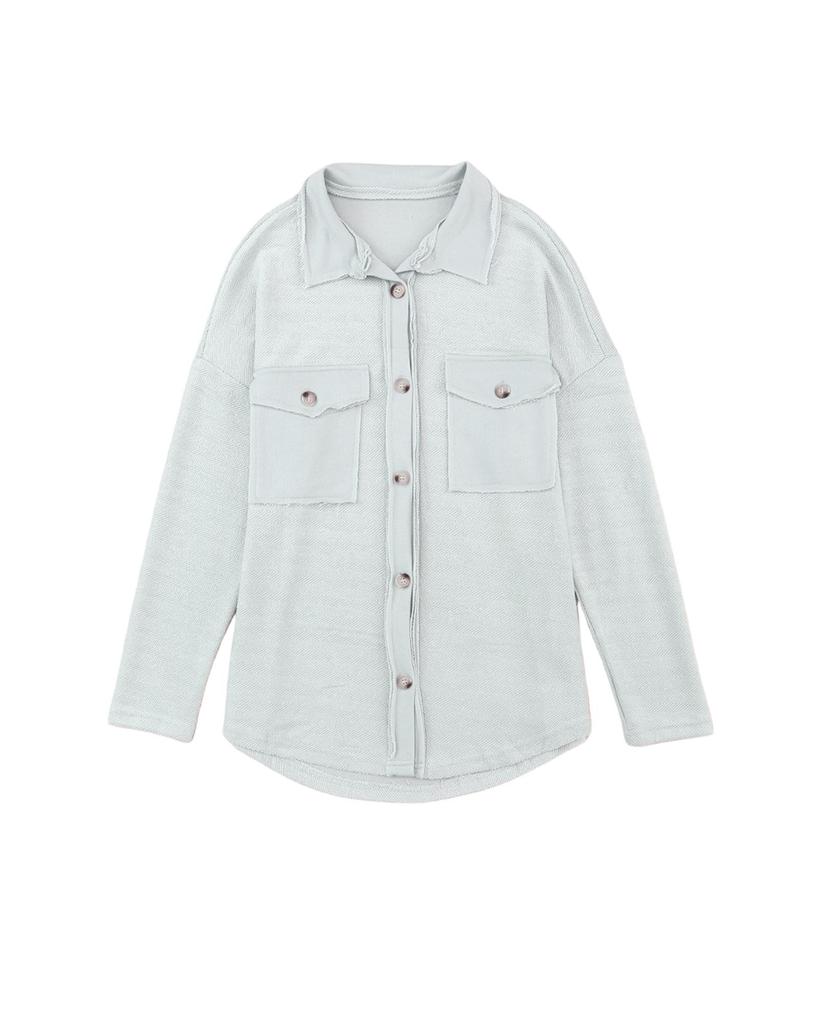 Azura Exchange Свободная серая куртка с карманами-клапанами