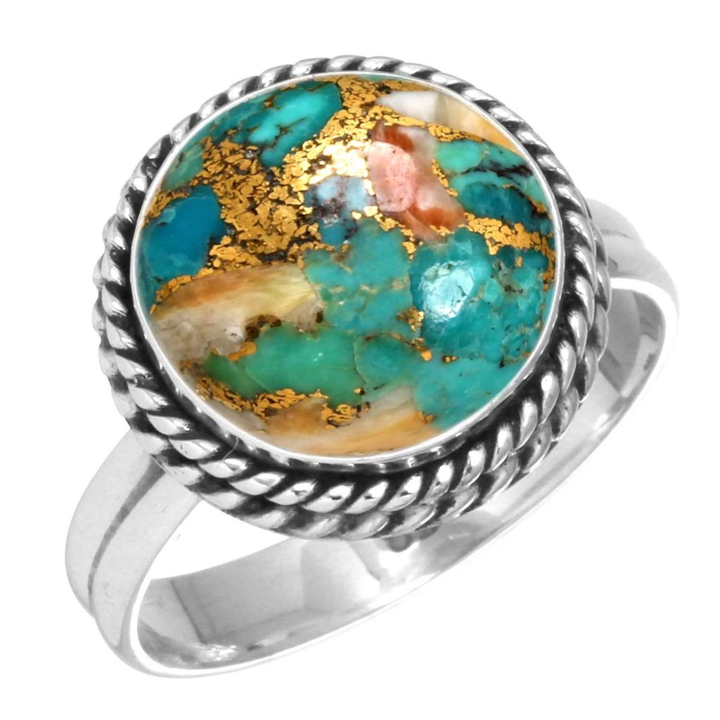 Кольцо из стерлингового серебра 925 пробы с женским драгоценным камнем, ювелирные изделия ручной работы, рождественский подарок, мукаит, монтанский агат, моховой агат, колючая устрица, родонит, глаз Шивы, викторианский