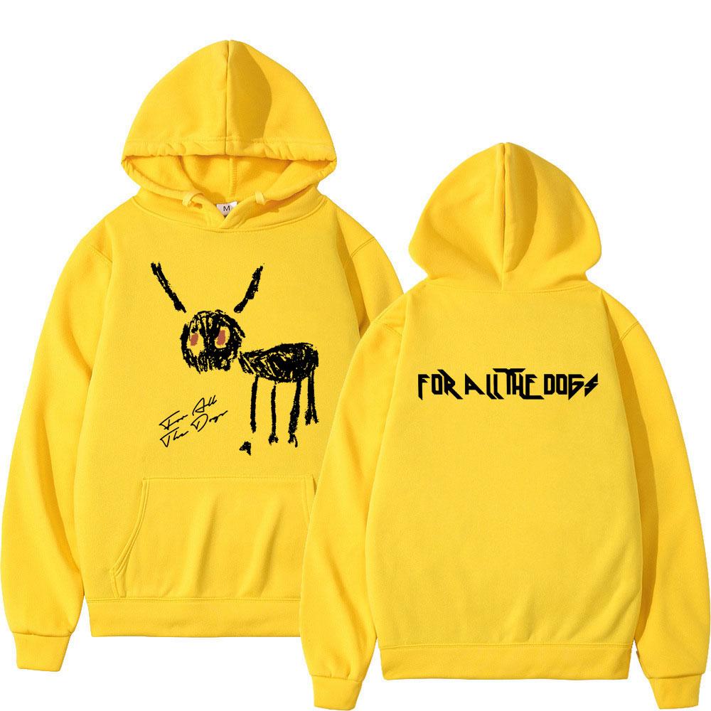 Толстовка с капюшоном Rapper Drake 2023 New Music Album "For All The Dogs" с графическим принтом и длинным рукавом для мужчин и женщин, свободная уличная одежда для мужчин