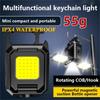 90° Foldable COB Work Light Rechargeable Emergency Light High Lumens Keychain Light  Outdoor