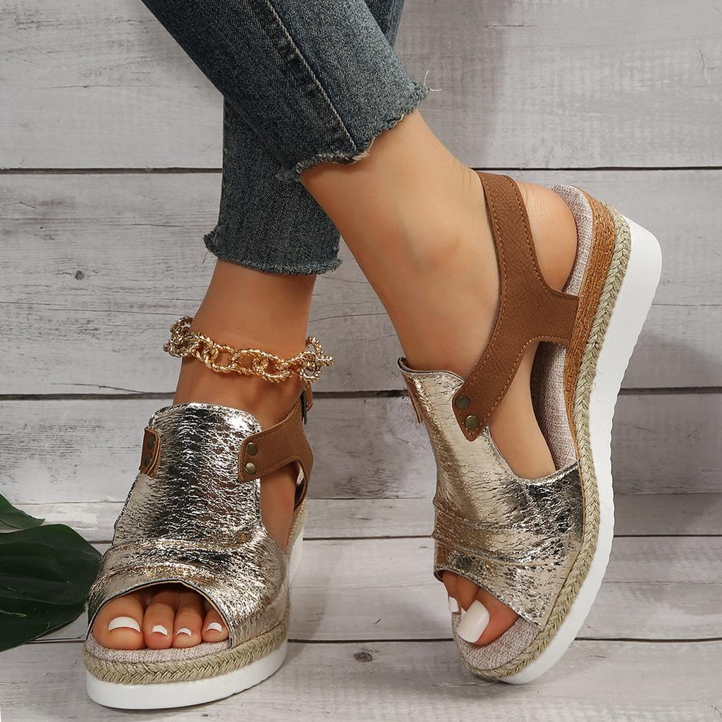 Fashion Summer Wedge Sandals for Women 2024 New Fashion Non Slip Beach Shoes Woman Lightweight Casual Platform Sandalias Mujer Plus Size