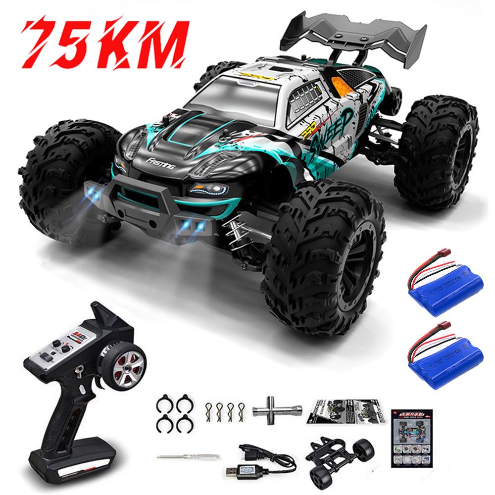 1:16 75 км/ч или 50 км/ч 4WD RC машинка с дистанционным управлением LED машинки высокоскоростной дрифт монстр-трак для детей против игрушек Wltoys 144001