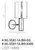 Kinkiet Sardo WL-5581-1A-BK+AMB Italux