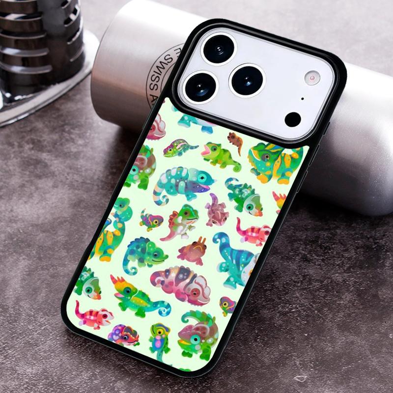 Чехол-чехол для телефона с хамелеоном для iPhone 17 16 15 14 13 12 11 Pro Max Plus 17Air Мягкий силиконовый чехол