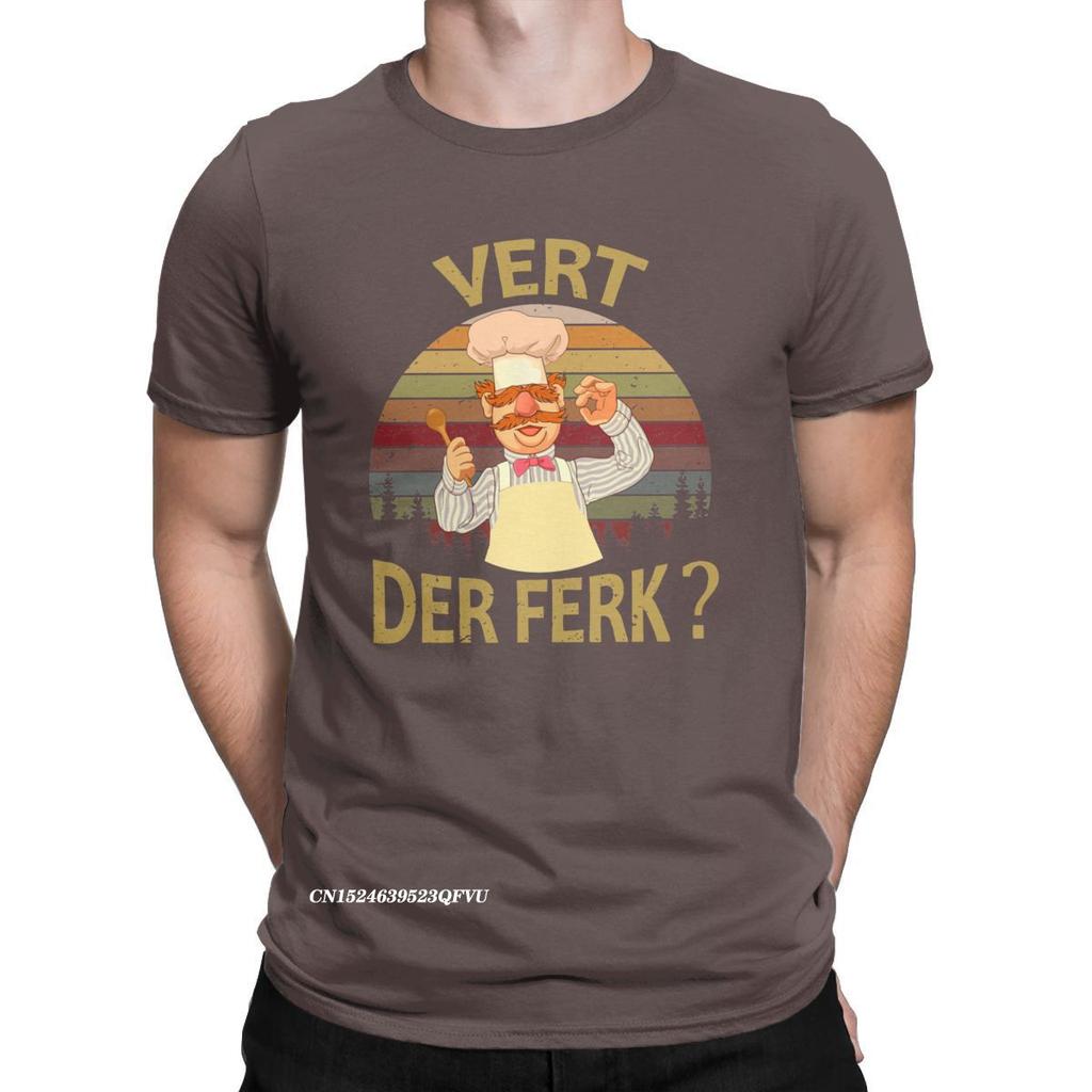 Мужские футболки Vert Der Ferk Повар Шведский повар Повседневные футболки Графические Кулинарные футболки EMO Одежда С принтом