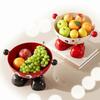 Cartoon Snack Fruit Plate Large Capacity Drain Basket Dopamine Tea Table Plate  Dining Table