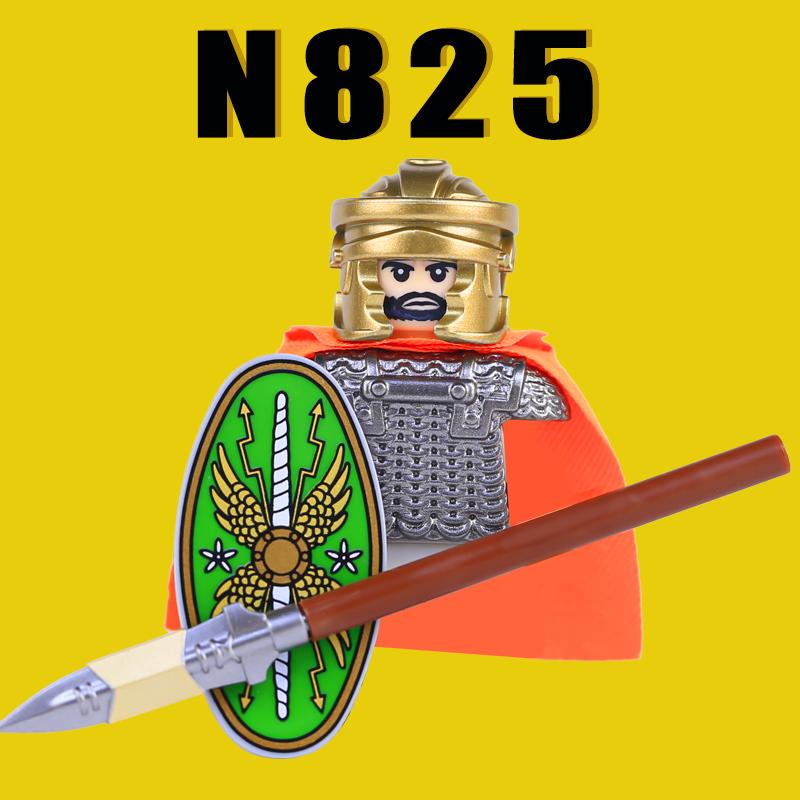 Средневековые Военные Рим Рыцари Строительные Блоки Замок Армия Воин Солдат Фигурки Арбалетчик Щит Меч Легион Блоки Игрушки