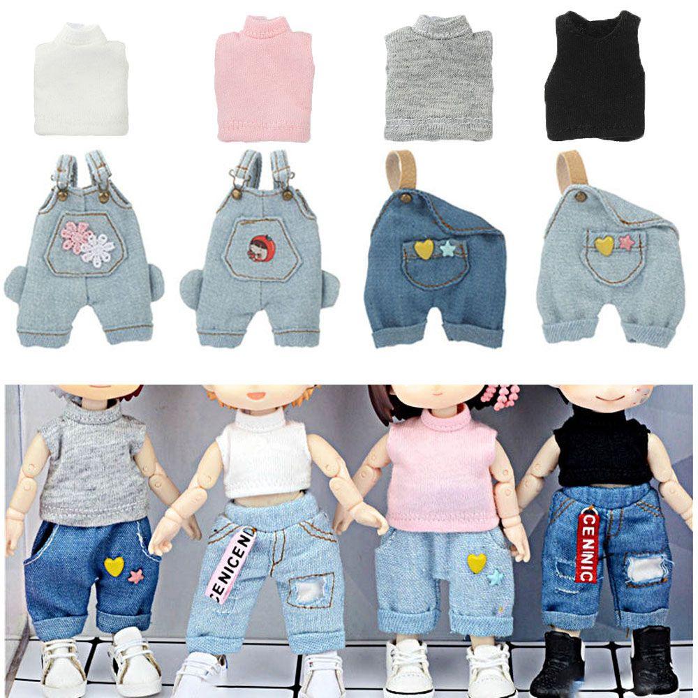 Toys Casual Wears Doll Trousers Casual Pants Clothes Accessories Fashion Jeans Overalls T-shirt