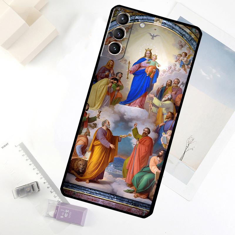 Virgin Mary Hope Religious Art Phone Case For Samsung Galaxy S25 S24 S23 S22 S21 S20 S26 Ultra S10 Plus S23 FE S25 FE Cover