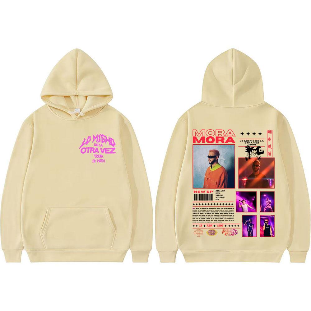 Rapper Mora Mirrodosis Album 2025 Tour New Graphic Hoodie Men's Women Vintage Hip Hop Pullovers Oversized Comfort Sweatshir Tops