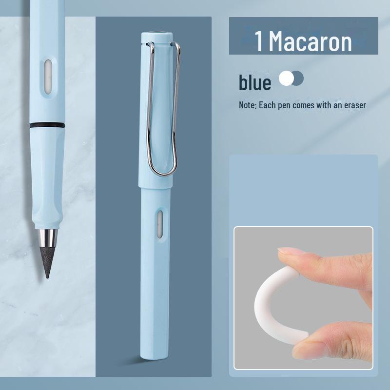 Нетоксичный, не требующий заточки, бесконечный по стиранию, стираемый и долговечный ученический карандаш.