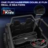 24V Ride On Car for Kids 2 Seater, 4x4 Off-Road UTV Toy W/ 3-Speed Remote Control, 4WD Powerful Motors, 18" Large Seat,