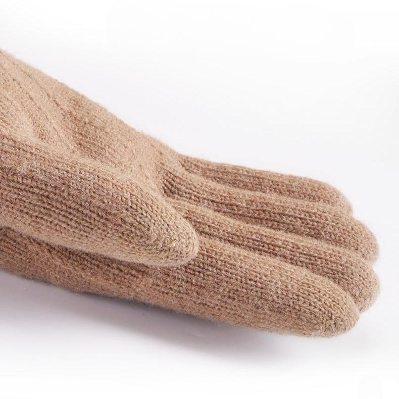 Зимние перчатки для сенсорных экранов, теплые перчатки для езды на электровелосипеде, мужские перчатки, защищающие от ветра и холода, перчатки из толстой трикотажной пряжи с добавлением бархата