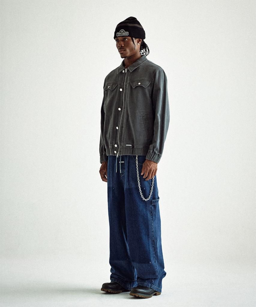 Thevinylhouse Western Work Jacket Charcoal